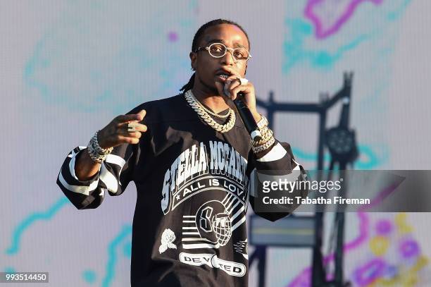Quavo of Migos performs on the Main Stage during Wireless Festival 2018 at Finsbury Park on July 7, 2018 in London, England.