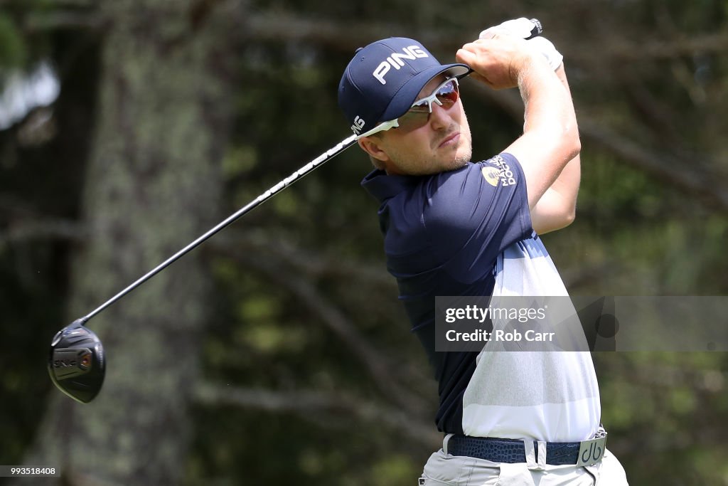 Austin Cook tees off the sixth hole during round three of A Military ...