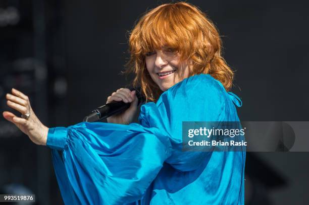 Alison Goldfrapp of Goldfrapp performs live at Barclaycard present British Summer Time Hyde Park at Hyde Park on July 7, 2018 in London, England.