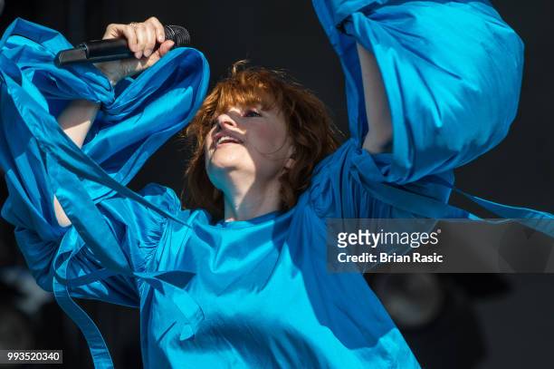 Alison Goldfrapp of Goldfrapp performs live at Barclaycard present British Summer Time Hyde Park at Hyde Park on July 7, 2018 in London, England.
