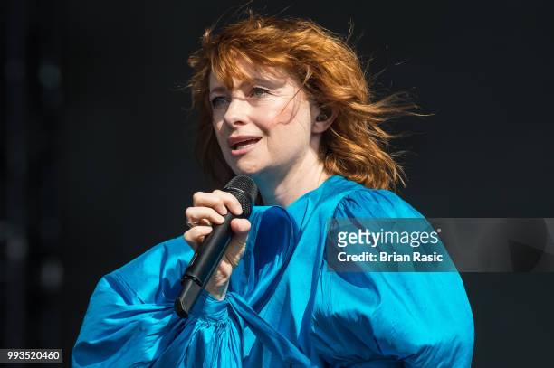 Alison Goldfrapp of Goldfrapp performs live at Barclaycard present British Summer Time Hyde Park at Hyde Park on July 7, 2018 in London, England.