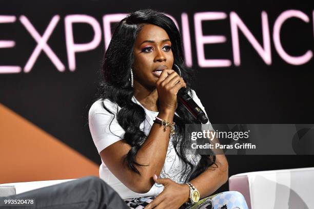 Remy Ma speaks onstage during the 2018 Essence Festival presented by Coca-Cola at Ernest N. Morial Convention Center on July 7, 2018 in New Orleans,...
