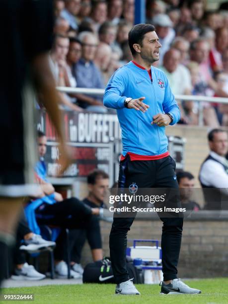 Coach Nicolae Dica of Steaua Bucharest during the Club Friendly match between Ajax v Steaua Bucharest at the Sportpark 't Achterveen on July 7, 2018...