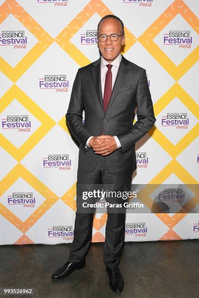 Lester Holt attends the 2018 Essence Festival presented by Coca-Cola at Ernest N. Morial Convention Center on July 7, 2018 in New Orleans, Louisiana.