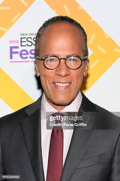 Lester Holt attends the 2018 Essence Festival presented by Coca-Cola at Ernest N. Morial Convention Center on July 7, 2018 in New Orleans, Louisiana.
