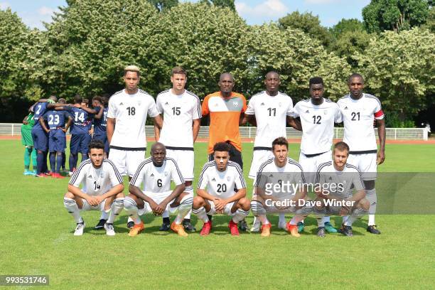 The UNFP team before the pre-season friendly match between Paris FC and UNFP on July 7, 2018 in Paris, France.