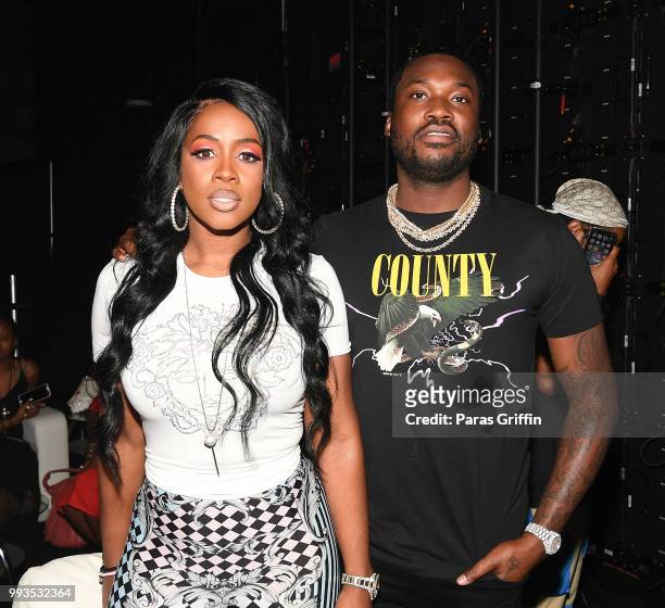 Remy Ma and Meek Mill atend the 2018 Essence Festival presented by Coca-Cola at Ernest N. Morial Convention Center on July 7, 2018 in New Orleans,...