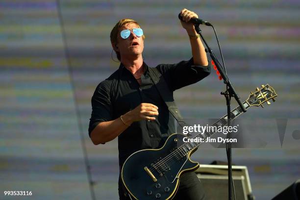 Paul Banks of Interpol performs live on stage during British Summer Time at Hyde Park on July 7, 2018 in London, England.