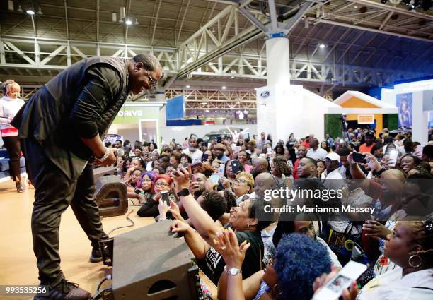 Johnny Gill on stage during SiriusXM's Heart & Soul Channel Broadcasts from Essence Festival on July 7, 2018 in New Orleans, Louisiana.