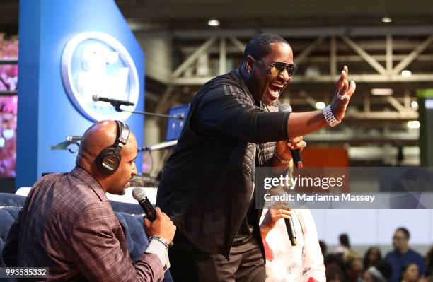 Johnny Gill on stage during SiriusXM's Heart & Soul Channel Broadcasts from Essence Festival on July 7, 2018 in New Orleans, Louisiana.