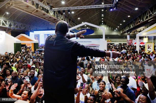 Johnny Gill on stage during SiriusXM's Heart & Soul Channel Broadcasts from Essence Festival on July 7, 2018 in New Orleans, Louisiana.