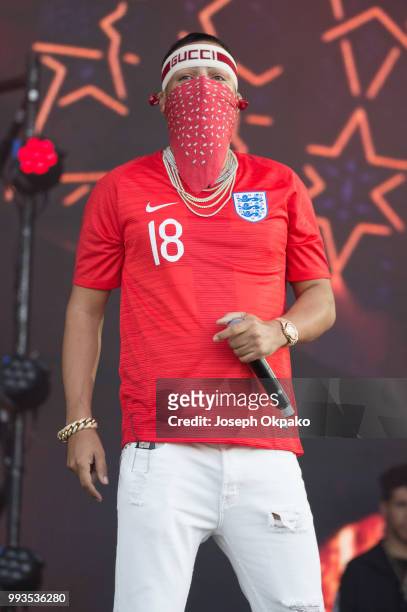 French Montana performs on Day 2 of Wireless Festival 2018 at Finsbury Park on July 7, 2018 in London, England.