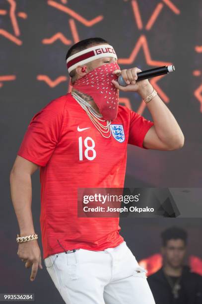 French Montana performs on Day 2 of Wireless Festival 2018 at Finsbury Park on July 7, 2018 in London, England.