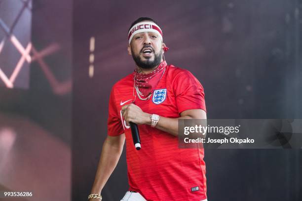 French Montana performs on Day 2 of Wireless Festival 2018 at Finsbury Park on July 7, 2018 in London, England.