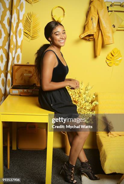 Amandla Stenberg at the 2018 Essence Music Festival Getty Images Portrait Studio on July 6, 2018 in New Orleans, Louisiana.