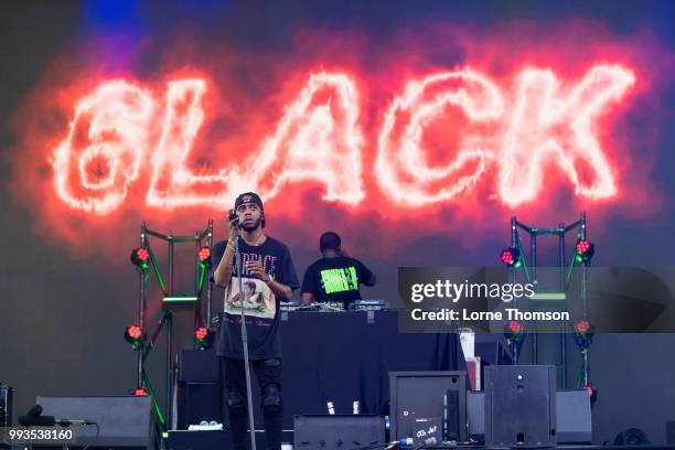 6lack performs during Wireless Festival 2018 at Finsbury Park on July 7th, 2018 in London, England.