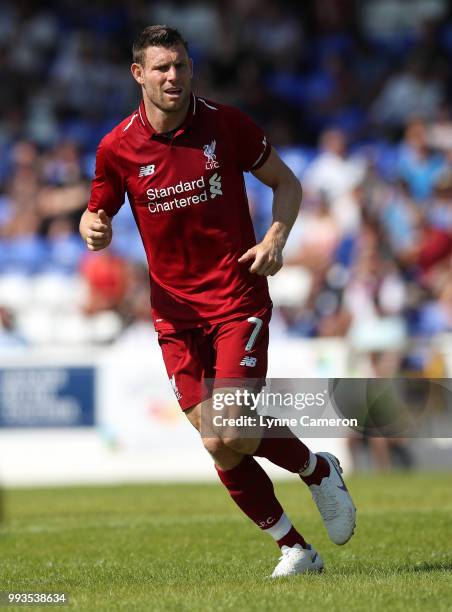 James Milner of Liverpool during the Pre-season friendly between Chester FC and Liverpool on July 7, 2018 in Chester, United Kingdom.