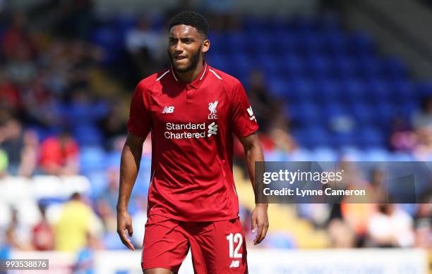 Joe Gomez of Liverpool during the Pre-season friendly between Chester FC and Liverpool on July 7, 2018 in Chester, United Kingdom.