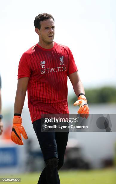 Danny Ward of Liverpool during the Pre-season friendly between Chester FC and Liverpool on July 7, 2018 in Chester, United Kingdom.