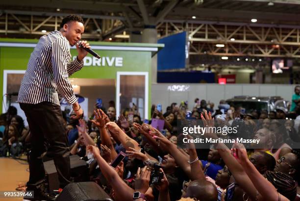Rotimi Akinosho from the cast of Power on stage during SiriusXM's Heart & Soul Channel Broadcasts from Essence Festival on July 7, 2018 in New...