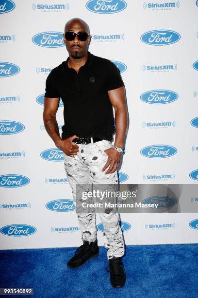 Omar Wilson poses for a photo during SiriusXM's Heart & Soul Channel Broadcasts from Essence Festival on July 7, 2018 in New Orleans, Louisiana.