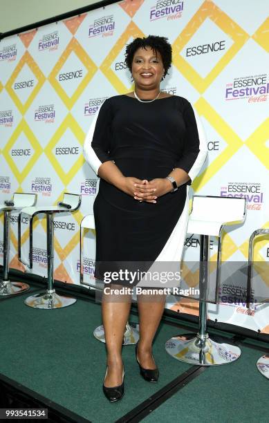 Stacey Abrams, candidate for governor State of Georgia attends the 2018 Essence Festival on July 7, 2018 in New Orleans, Louisiana.