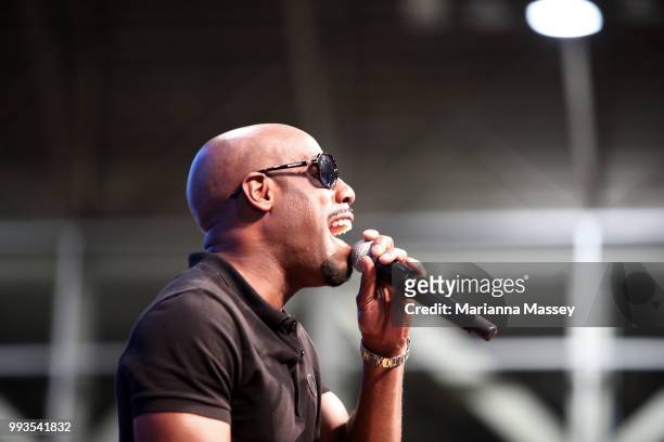 Omar Wilson during SiriusXM's Heart & Soul Channel Broadcasts from Essence Festival on July 7, 2018 in New Orleans, Louisiana.e