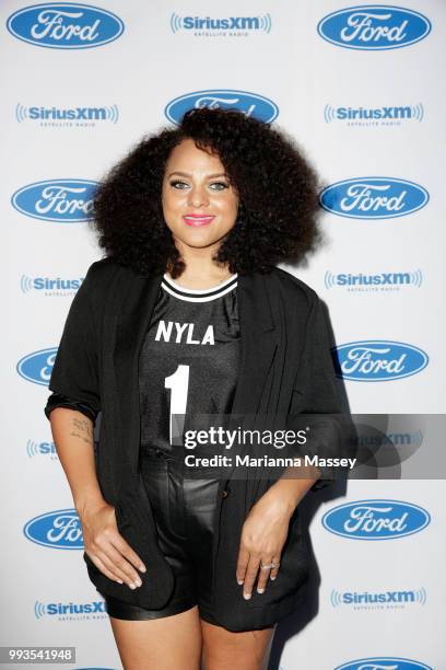 Marsha Ambrosius poses for a photo during SiriusXM's Heart & Soul Channel Broadcasts from Essence Festival on July 7, 2018 in New Orleans, Louisiana.e