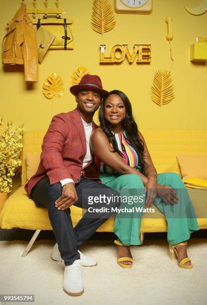 Larenz Tate and Naturi Naughton at the 2018 Essence Music Festival Getty Portrait Studio on July 7, 2018 in New Orleans, Louisiana.