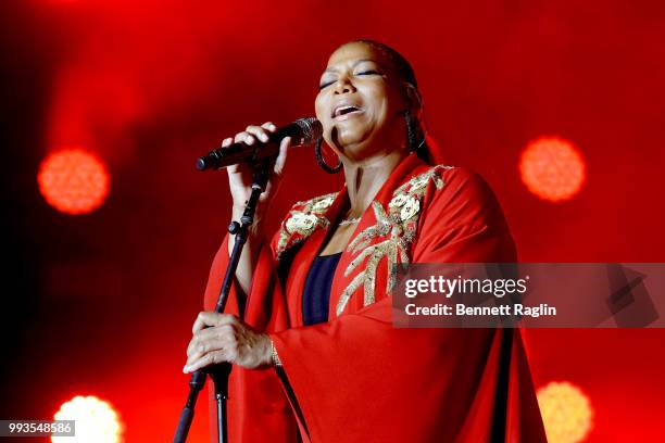 Queen Latifah performs onstage during the 2018 Essence Festival presented By Coca-Cola - Day 2 at Louisiana Superdome on July 7, 2018 in New Orleans,...