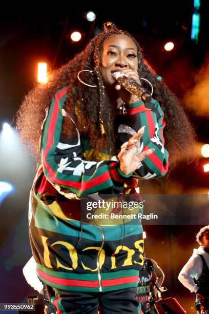 Missy Elliott performs onstage during the 2018 Essence Festival presented By Coca-Cola - Day 2 at Louisiana Superdome on July 7, 2018 in New Orleans,...