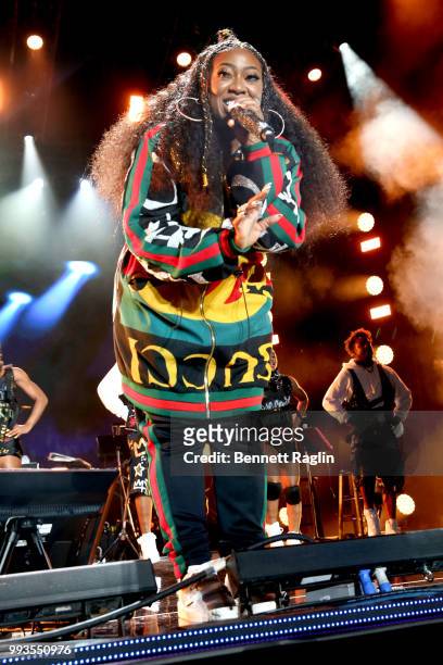 Missy Elliott performs onstage during the 2018 Essence Festival presented By Coca-Cola - Day 2 at Louisiana Superdome on July 7, 2018 in New Orleans,...