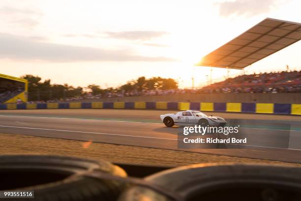 6th place Richard Meins competes with a Ford GT40 MK1 1964 during the Grid 4 Race 1 at Le Mans Classic 2018 on July 7, 2018 in Le Mans, France.