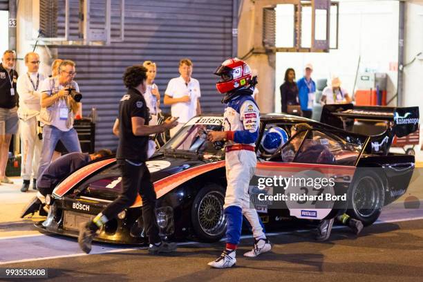 Paul Belmondo goes out from the Porsche 935 1981 during the Grid 6 Race 1 at Le Mans Classic 2018 on July 7, 2018 in Le Mans, France.