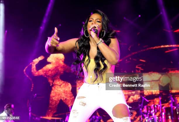 Remy Ma performs onstage during the 2018 Essence Festival presented By Coca-Cola - Day 2 at Louisiana Superdome on July 7, 2018 in New Orleans,...