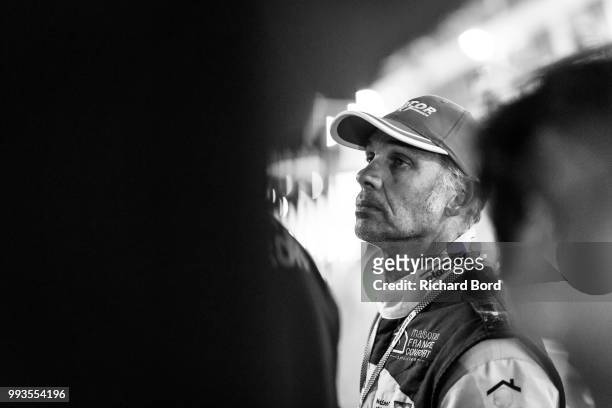 Paul Belmondo is seen during the Grid 6 Race 1 at Le Mans Classic 2018 on July 7, 2018 in Le Mans, France.