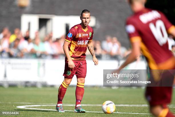 Donny Gorter of ADO Den Haag during the match between Scheveningen v ADO Den Haag at the Sportpark Houtrust on July 7, 2018 in Scheveningen...