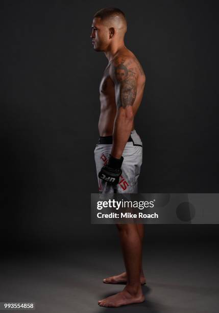 Anthony Pettis poses for a portrait backstage during the UFC 226 event inside T-Mobile Arena on July 7, 2018 in Las Vegas, Nevada.