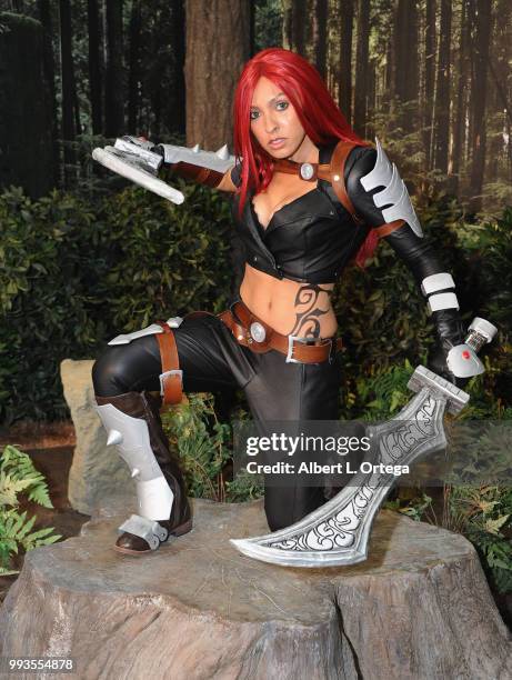 Cosplayer Briana DeCoster attends day 3 of Anime Expo 2018 at Los Angeles Convention Center on July 7, 2018 in Los Angeles, California.