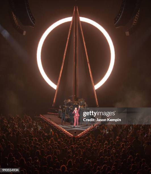 Artist Sam Smith performs at Bridgestone Arena on July 7, 2018 in Nashville, Tennessee.