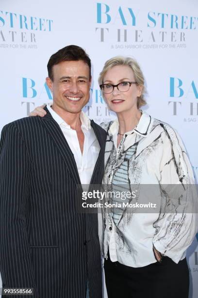 Steven Fales and Jane Lynch attends the 27th Annual Bay Street Theater Summer Gala at The Long Wharf on July 7, 2018 in Sag Harbor, New York.