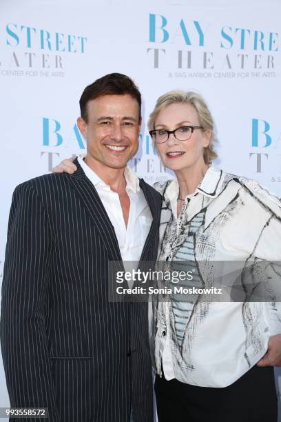 Steven Fales and Jane Lynch attends the 27th Annual Bay Street Theater Summer Gala at The Long Wharf on July 7, 2018 in Sag Harbor, New York.