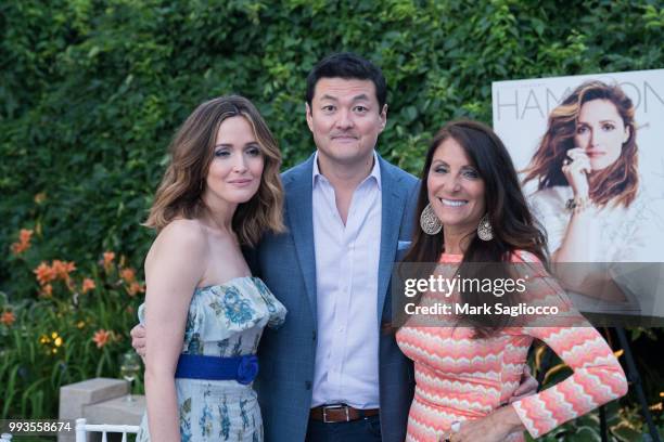 Rose Byrne, James Mun and Publisher Lynn Scotti attend the Hamptons Magazine Cover Star Rose Byrne Celebration Presented By Lalique Along With Maddox...