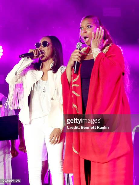 Lyte and Queen Latifah perform onstage during the 2018 Essence Festival presented By Coca-Cola - Day 2 at Louisiana Superdome on July 7, 2018 in New...