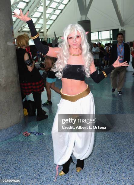 Cosplayers attend day 3 of Anime Expo 2018 held at Los Angeles Convention Center on July 7, 2018 in Los Angeles, California.