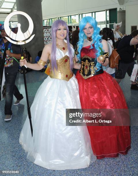 Cosplayers attend day 3 of Anime Expo 2018 held at Los Angeles Convention Center on July 7, 2018 in Los Angeles, California.