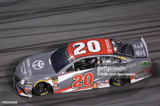 Erik Jones, driver of the buyatoyota.com Toyota, wins the Coke Zero Sugar 400 on July 7, 2018 at Daytona International Speedway in Daytona Beach, Fl.