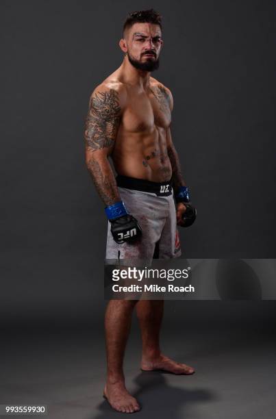 Mike Perry poses for a photo backstage during the UFC 226 event inside T-Mobile Arena on July 7, 2018 in Las Vegas, Nevada.
