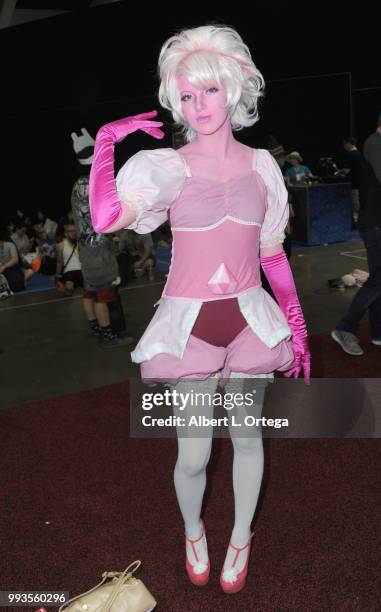 Cosplayers attend day 3 of Anime Expo 2018 held at Los Angeles Convention Center on July 7, 2018 in Los Angeles, California.