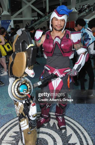 Cosplayers attend day 3 of Anime Expo 2018 held at Los Angeles Convention Center on July 7, 2018 in Los Angeles, California.